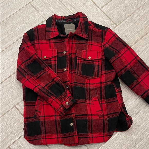 Maurices Jackets & Blazers - Maurices Red and Black Plaid Shacket